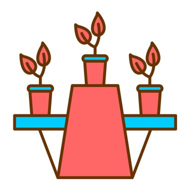 saksı bitkileri vektör çizimi tasarımı