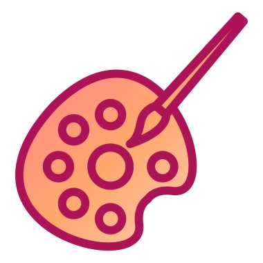 boya paleti vektör illüstrasyonu