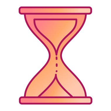 Kum saati ikonu. kum zamanı vektör çizimi.