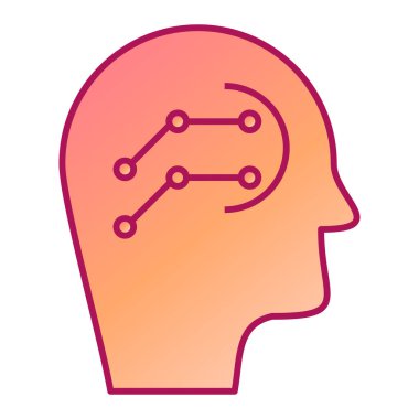 beyin ikonu vektör illüstrasyonu