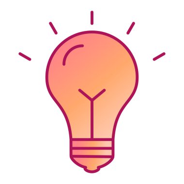 ampul vektör kabartması düz simge