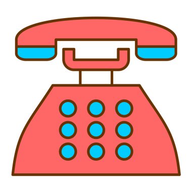 Telefonunuz var. Web simgesi basit illüstrasyon