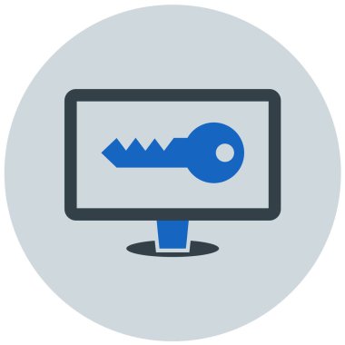 Monitör. Web simgesi basit illüstrasyon