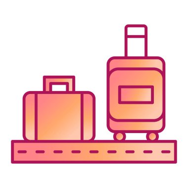 seyahat çantası ikonu vektör illüstrasyonu