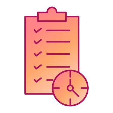 Kontrol listesi vektörü ince çizgi simgesi