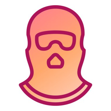 Yüz maskesi. Basit resimleme