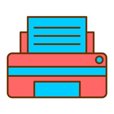 Yazıcı. Web simgesi basit illüstrasyon