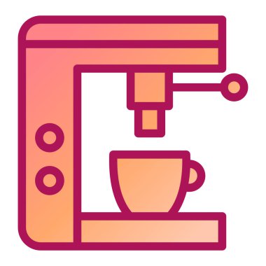 Kahve makinesi. Web simgesi