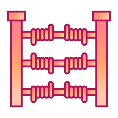 abacus ikon vektör illüstrasyonu