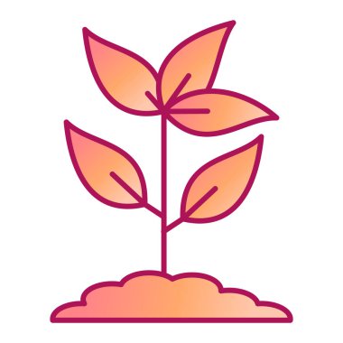 Yaprak simgesi vektör illüstrasyon tasarımlı bitki