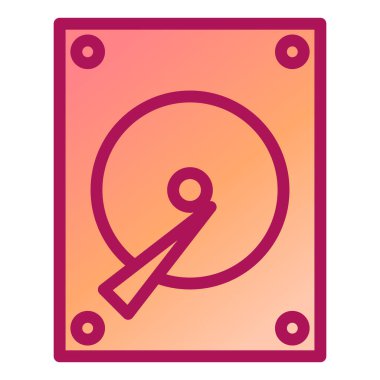 sabit disk simgesi, vektör çizim