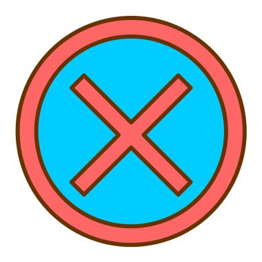 Simge vektör illüstrasyonunu iptal et