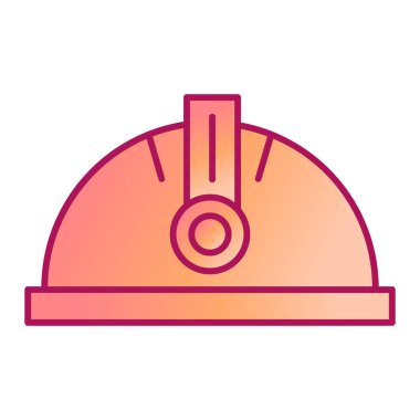 Kask simgesi vektörü. Taslak güvenlik işareti. izole edilmiş sınır sembolü çizimi