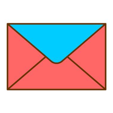 zarf e- posta simgesi vektör illüstrasyon grafik tasarımı