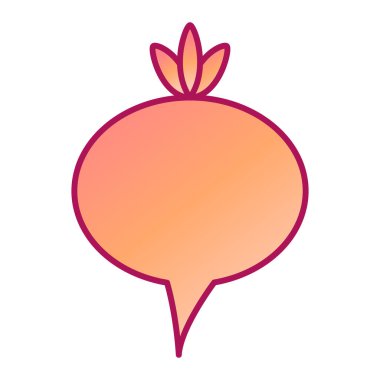 Yaprak ikonlu taze pancar, sebze ve sağlıklı gıda temalı izole edilmiş vektör illüstrasyonu