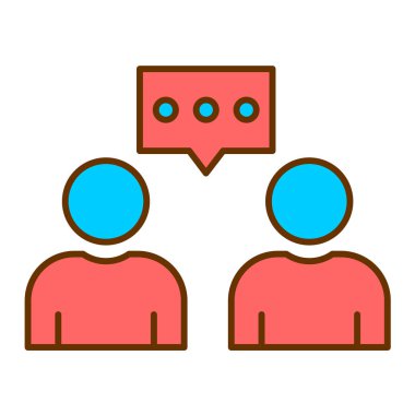 Sohbet simgesi vektör illüstrasyonu