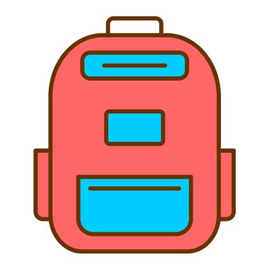 Sırt çantası. Web simgesi basit illüstrasyon