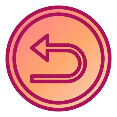 Sol yön işaret vektör illüstrasyonu