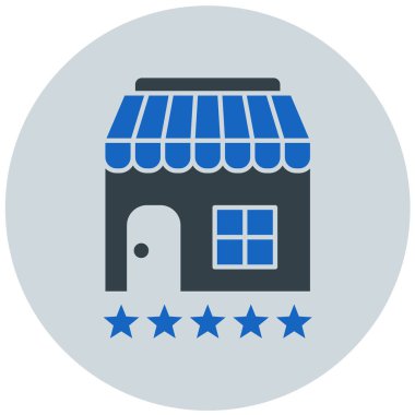 Dükkan. Web simgesi basit illüstrasyon