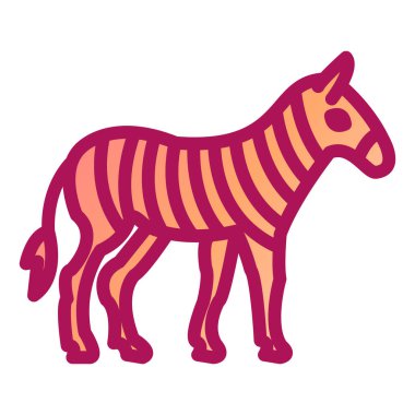 Şirin bir zebrayla vektör çizimi