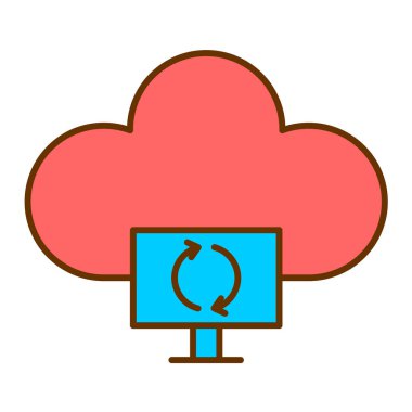 Bulut hesaplama teknolojisi vektör çizimi