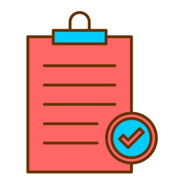 Kontrol listesi ikon vektör illüstrasyon tasarımlı pano