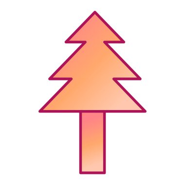 Noel ağacı ikonu vektör çizimi tasarımı