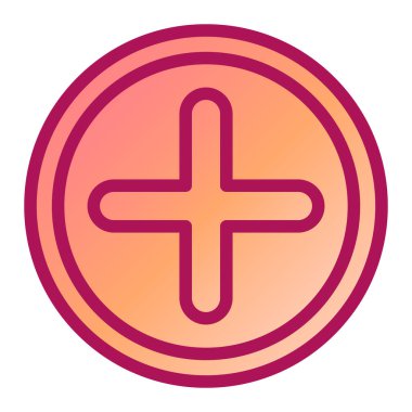 Artı simge vektör illüstrasyonu