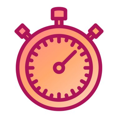 Kronometre simgesi. Web için kronometre vektör simgelerinin basit çizimi