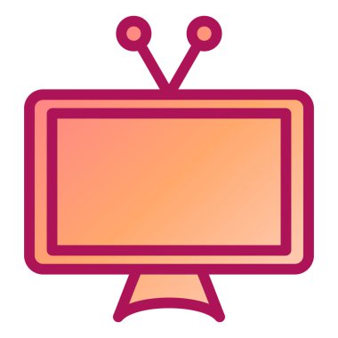 Televizyon. Web simgesi basit illüstrasyon