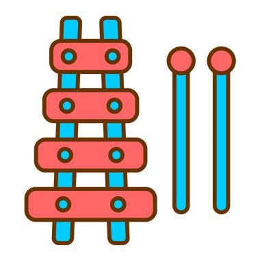 ksilofon vektör renk simgesi