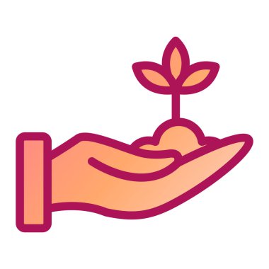 Yaprak çizgisi biçiminde el ele tutuşan bitki tasarımı