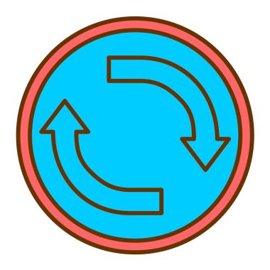 Yenile. Web simgesi basit illüstrasyon