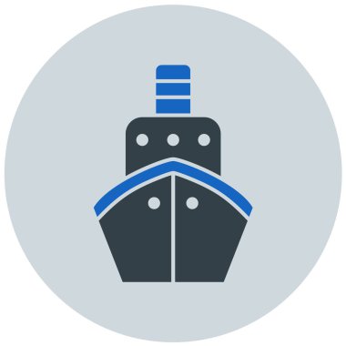 Gemi. Web simgesi basit illüstrasyon