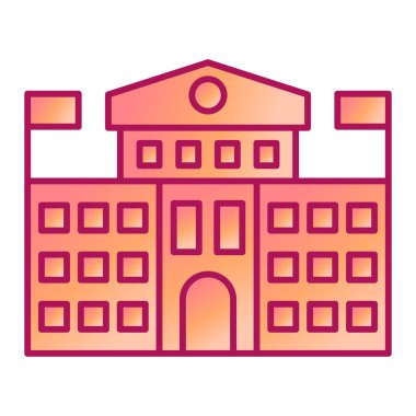 Bina. Web simgesi basit illüstrasyon