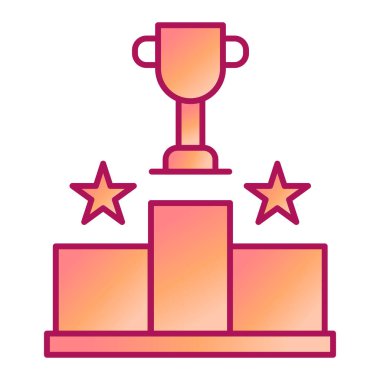 Kupa. Web simgesi basit illüstrasyon