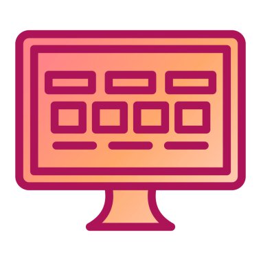 Bilgisayar. Web simgesi basit illüstrasyon