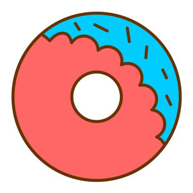 donut. Web simgesi basit illüstrasyon