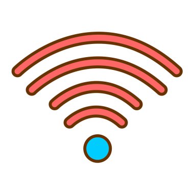 wifi sinyal vektör illüstrasyonu