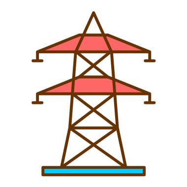 Güç hattı modern simge vektör illüstrasyonu 