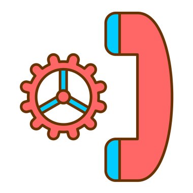 dişli simgesi vektörü. İnce çizgi işareti. izole edilmiş sınır sembolü çizimi