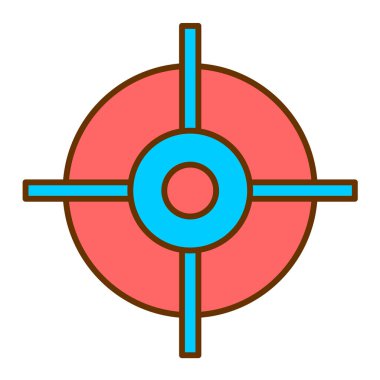 Hedef. Web simgesi basit illüstrasyon