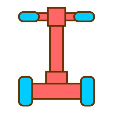 Araba simgesi scooterının vektör çizimi 