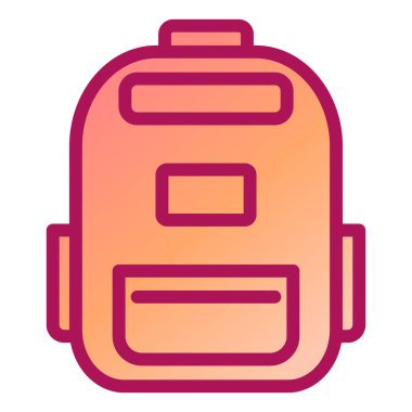 Sırt çantası. Web simgesi basit illüstrasyon