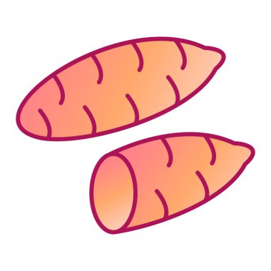 Lezzetli kruvasan ikon vektör çizimi