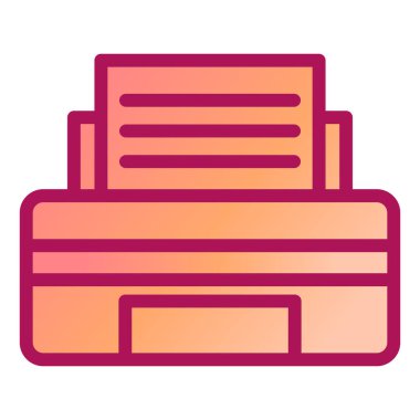 Yazıcı. Web simgesi basit illüstrasyon