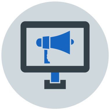 Konuşmacı. Web simgesi vektör illüstrasyonu