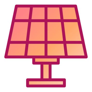 Güneş enerjisi panel vektör illüstrasyonu