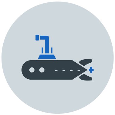 Denizaltı. Web simgesi basit illüstrasyon