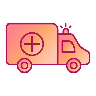 ambulans vektörü ince çizgi simgesi